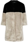 AINEA WOMAN FAUX FUR COAT BEIGE,US 4146401444406571