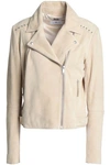 7 FOR ALL MANKIND 7 FOR ALL MANKIND WOMAN STUDDED SUEDE BIKER JACKET BEIGE,3074457345619584217