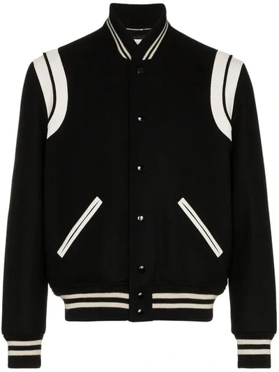 Saint Laurent Teddy Jacket In Wool In Black