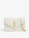 Saint Laurent Women's Medium Monogram Matelassé Leather Wallet-on-chain In Cream