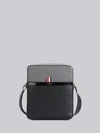 THOM BROWNE THOM BROWNE COLOURBLOCK CAMERA BAG WITH SHOULDER STRAP IN PEBBLE & CALF LEATHER,MAG133A0019812706506