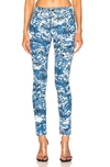 Off-white Tapestry-print Skinny-leg Jeans In Blue Wash