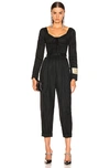 DOLCE & GABBANA Long Sleeve Pinstriped Jumpsuit