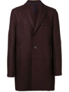 Harris Wharf London Single Breasted Peacoat - Red In Red