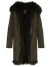 MR & MRS ITALY SHEARLING LINED HOODED COTTON PARKA