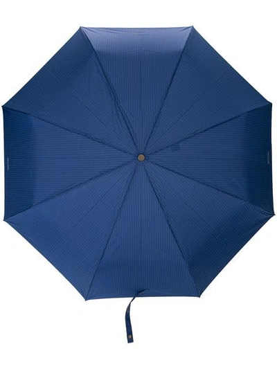 Moschino Pinstriped Umbrella In Blue