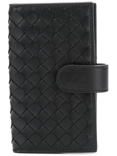 Bottega Veneta Intrecciato Nappa Mini Wallet In Black