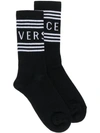 VERSACE jacquard logo knit socks