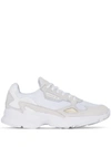 Adidas Originals Falcon Leather And Mesh Sneakers In White