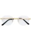 Cartier Panthere Round-frame Glasses In White