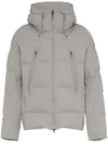 DESCENTE DESCENTE ALLTERRAIN MOUNTAINEER HOODED PADDED FEATHER DOWN JACKET - GREY