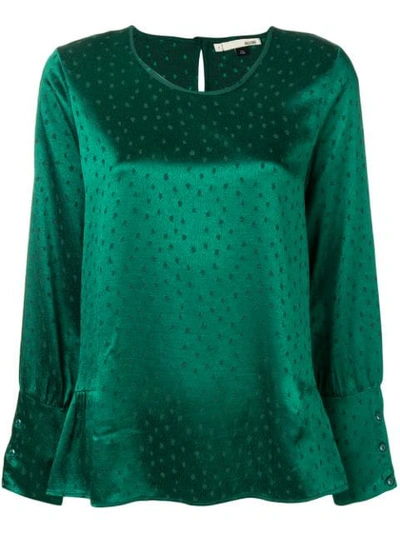 Acoté Polka Dot Blouse - Green