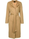 TOMORROWLAND TOMORROWLAND SINGLE-BREASTED FITTED COAT - BROWN