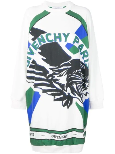 Givenchy 印花棉质针织连衣裙 In White