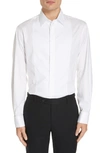 Emporio Armani Modern-fit Pointed Collar Shirt In White