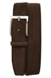 To Boot New York Suede Belt In Suede Alaska Dark Brown
