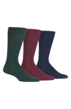 Polo Ralph Lauren Men's 3 Pack Super-soft Dress Socks In Hunter