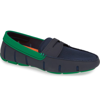 Swims Men's Rubber Penny Loafer Water Shoes, Navy/jolly Green In Navy/ Jolly Green