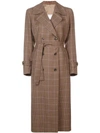 GIULIVA HERITAGE COLLECTION GIULIVA HERITAGE COLLECTION CHECKED TRENCH COAT - BROWN