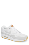 Nike Air Max 1 Sneaker In White/ Pure Platinum/ Yellow