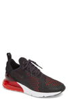 Nike Men's Air Max 270 Casual Sneakers From Finish Line In Oil Grey/ Habanero Red