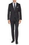 HUGO BOSS GENIUS TRIM FIT SOLID WOOL SUIT,5039109000101