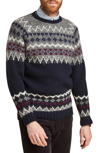 BARBOUR Wetheral Fair Isle Crewneck Regular Fit Sweater,MKN1123GY52