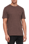 Allsaints Brace Tonic Slim Fit Crewneck T-shirt In Oxblood Marl
