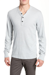 Rag & Bone Standard Issue Slub Cotton Henley In Blue Grey