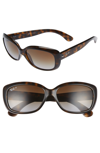 Ray Ban Gradient Nylon Rectangle Sunglasses In Havana
