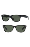Ray Ban Standard New Wayfarer Blue Light Blocking 55mm Sunglasses In Black