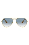 Ray Ban Small Original 55mm Aviator Sunglasses - Blue Grd In Blue Grd