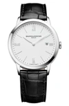 BAUME & MERCIER CLASSIMA LEATHER STRAP WATCH, 40MM,M0A10323