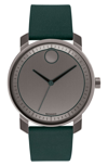 MOVADO BOLD LEATHER STRAP WATCH, 41MM,3600570