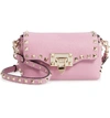 Valentino Rockstud Mini Calfskin Leather Crossbody - Purple In Giacinto
