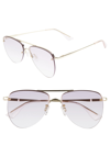 LE SPECS THE PRINCE 57MM AVIATOR SUNGLASSES - GOLD,LSP1802183