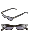 Marc Jacobs 52mm Cat Eye Sunglasses - Black In Black/gray