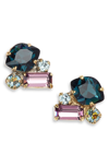 SORRELLI CRYSTAL COTERIE STUD EARRINGS,EDN64AGSTN