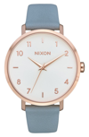 NIXON THE ARROW LEATHER STRAP WATCH, 38MM,A10912704