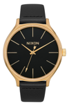 NIXON THE CLIQUE LEATHER STRAP WATCH, 38MM,A1250513