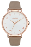 NIXON THE ARROW LEATHER STRAP WATCH, 38MM,A10912239