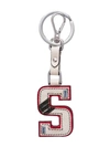 PRADA PRADA SAFFIANO LEATHER TRICK KEYRING - 灰色