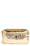 STONEY CLOVER LANE GLOW SMALL GOLD PATENT COSMETIC BAG,SCL-GLOW-001