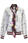 MSGM MSGM SEQUINNED BOMBER JACKET