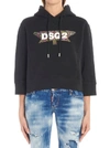 DSQUARED2 DSQUARED2 CROPPED SLEEVES LOGO HOODIE
