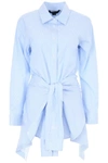 ALEXANDER WANG ALEXANDER WANG DECONSTRUCTED TIED FRONT SHIRT DRESS