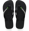 Havaianas Brazil Logo Flip Flop In Black/ Black