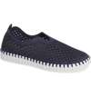 Ilse Jacobsen Tulip 139 Perforated Slip-on Sneaker In Navy Nubuck