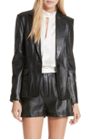 FRAME SCHOOLBOY LEATHER BLAZER,LWLT0279