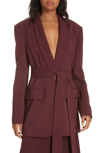 TIBI BELTED OVERSIZE BLAZER,R118US8009